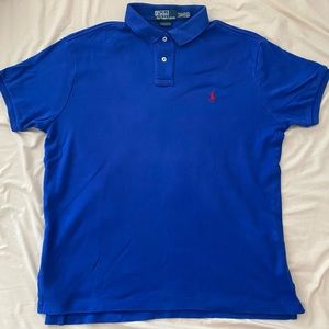 Polo Ralph Lauren Men's Polo Large Blue Short Sleeve Classic Polo Bright Blue